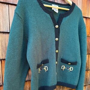 Vintage Millers wool equestrian cardigan